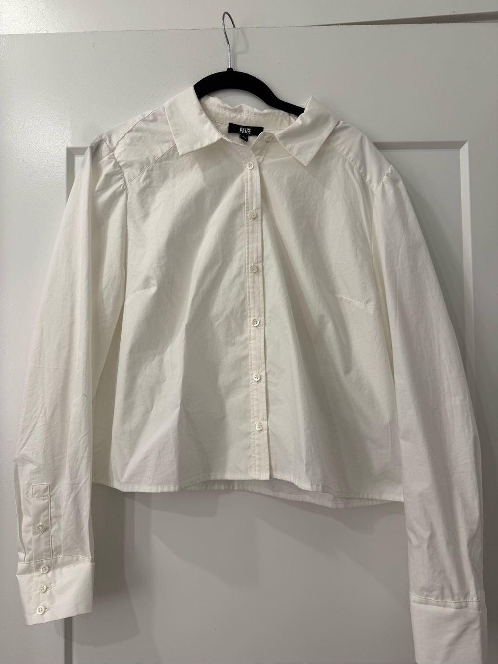 PAIGE White Casual Button-Down Shirt
